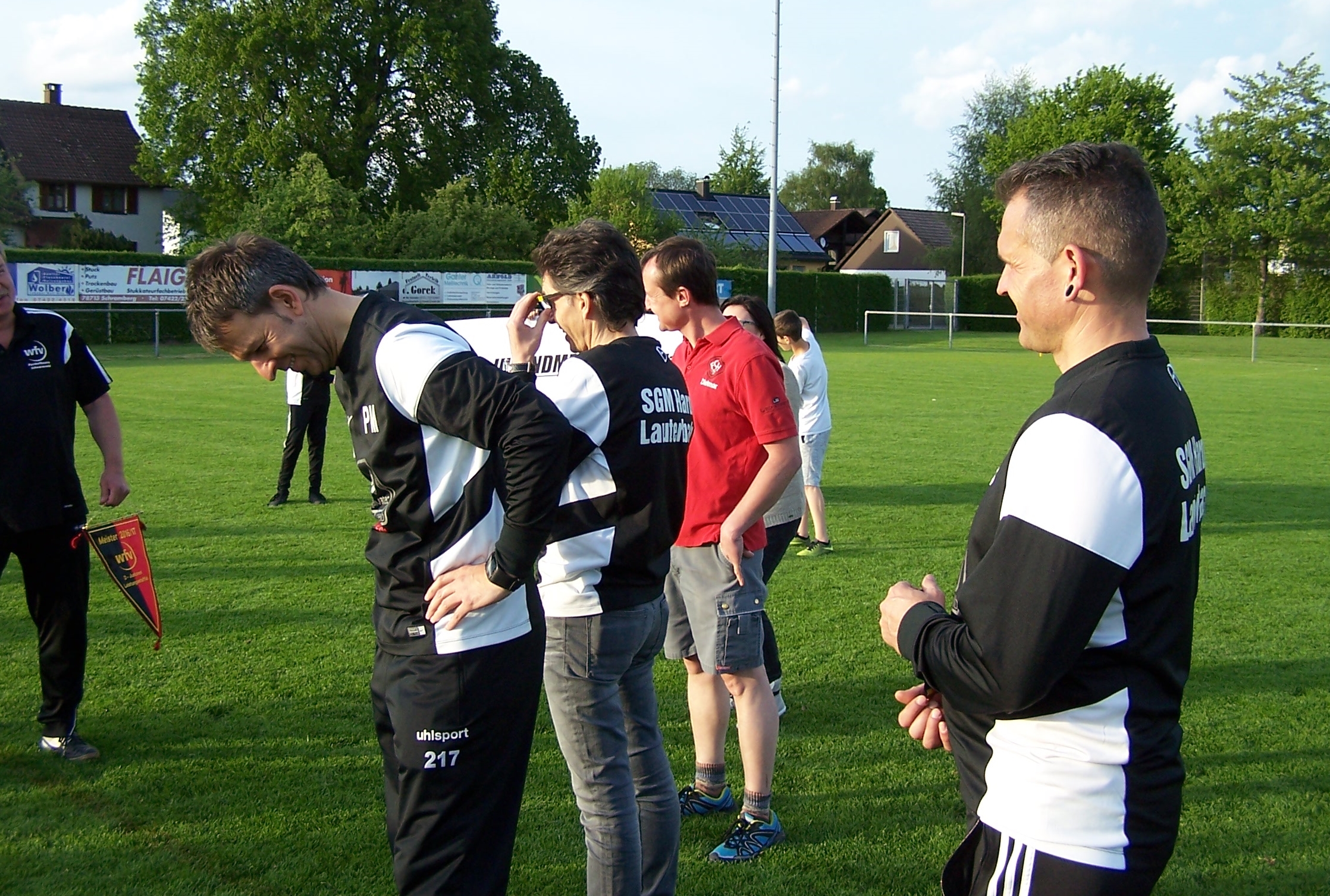 Die Trainer Patrick Maier, Dietmar Haas, Dietmar Vogler und Holger Bsinger