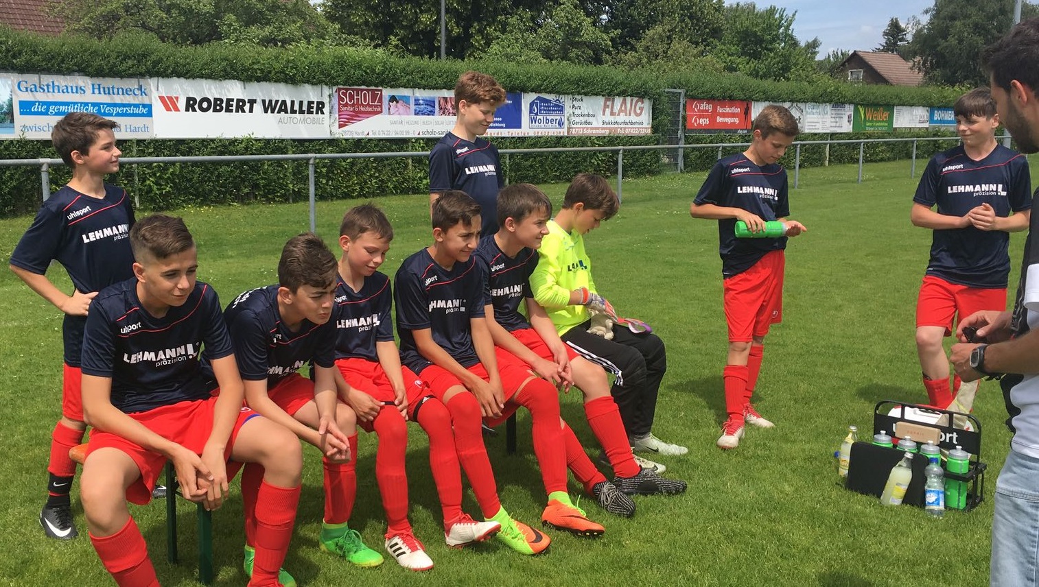 Halbzeitpause im Spiel der D1 gegen Schramberg