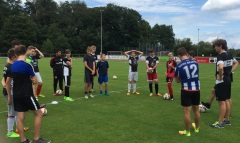 Erste Trainingseinheit beim Trainingslager