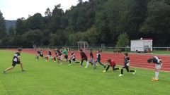 Erste Trainingseinheit beim Trainingslager