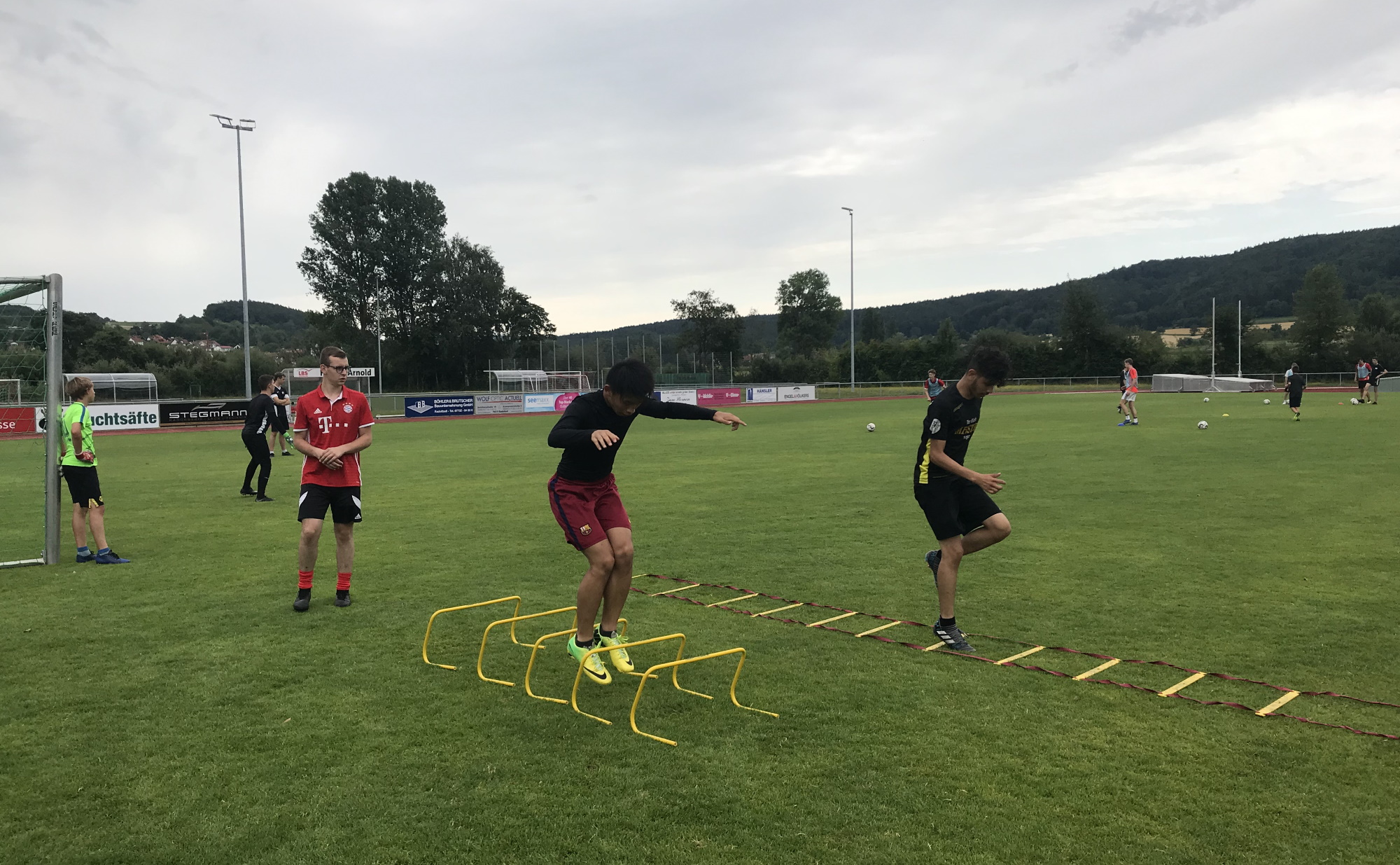 Trainingseinheit am Samstagmorgen