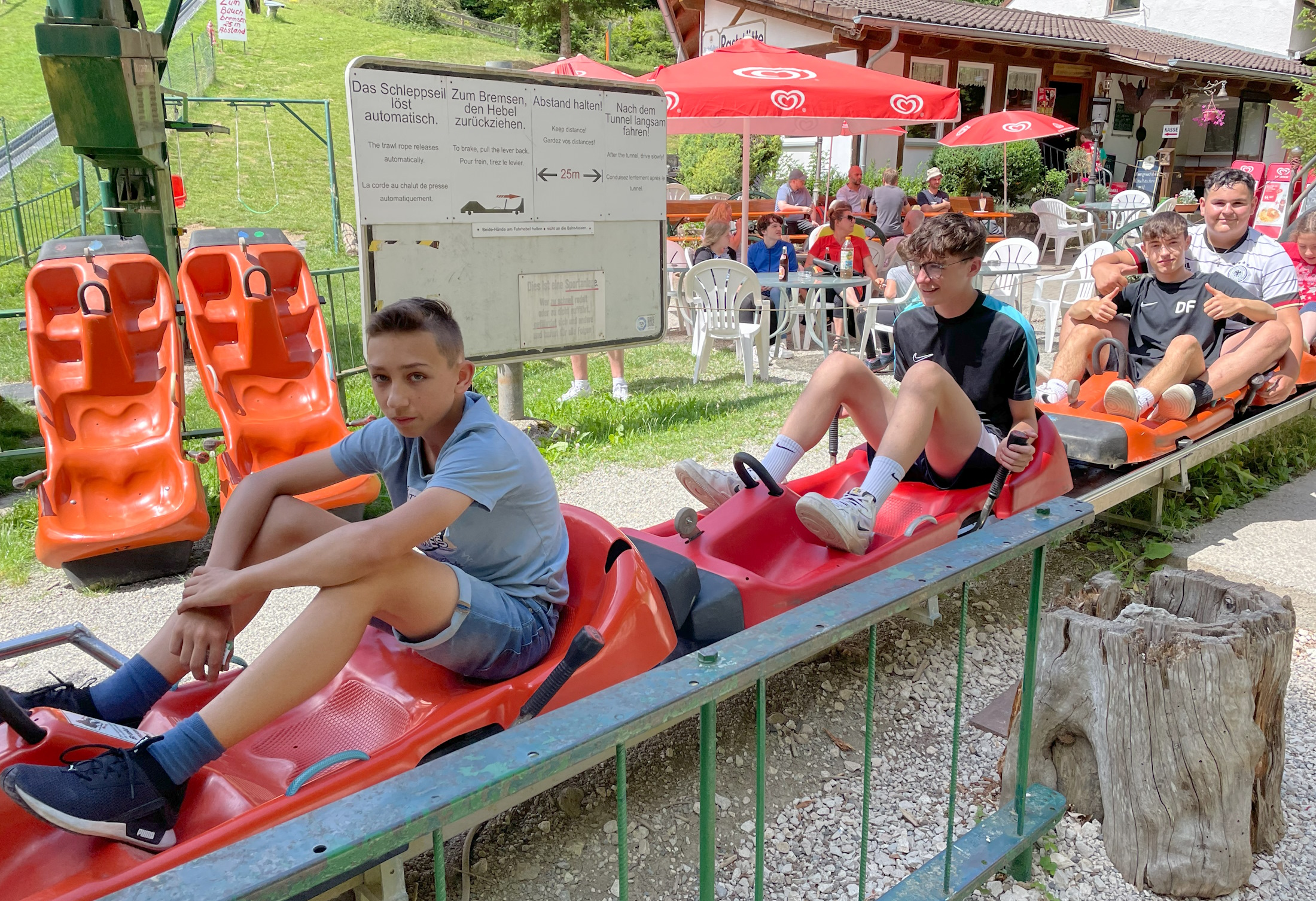 Rundenabschluss Sommerbobbahn Erpfingen