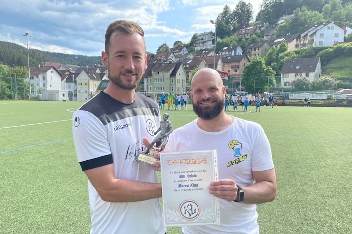 Marco King wurde f�r 400 Spiele geehrt