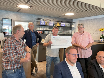 Sportheimeinweihung - Infos Armin Moosmann, Ralf Schlgel und Rolf Buchholz
