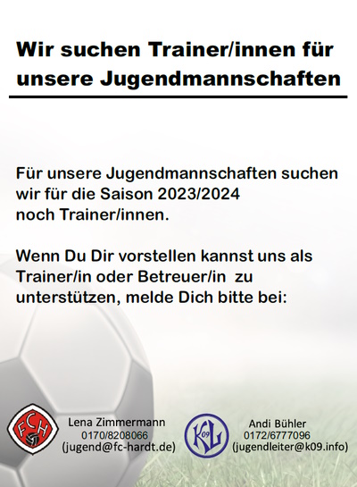 Jugendtrainer gesucht