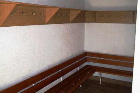 Umkleidekabine im Lauterbacher Sportheim